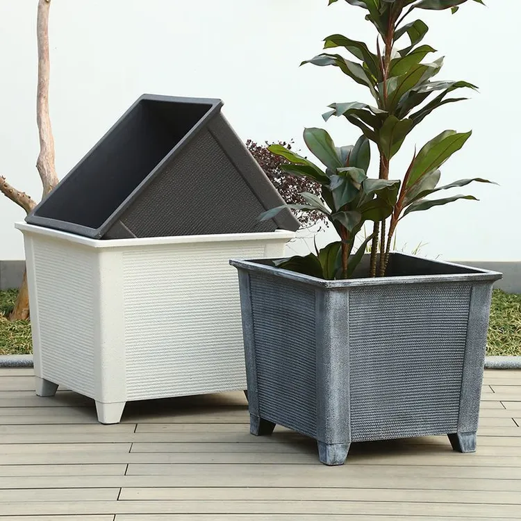 正方形种植大花盆种树户外庭院专用特大口径花箱加厚塑料养荷花盆