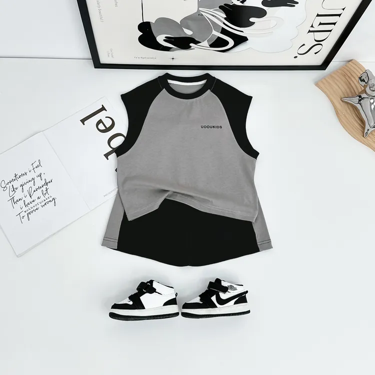 儿童夏装背心套装无袖男童夏季2025新款洋气BDX25270悠悠童话童装