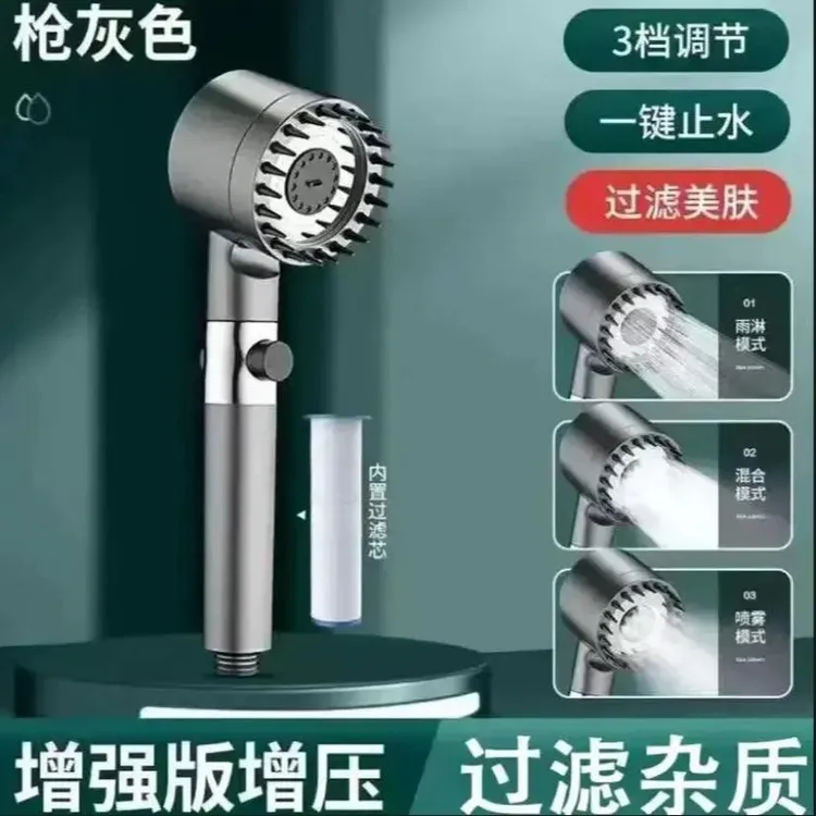 【抢!7·9】双涡轮增压超强加压大淋浴莲蓬头家用户外钓鱼商品图