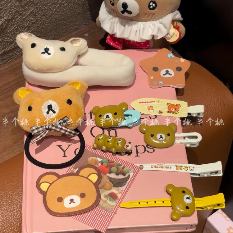 可爱小熊发夹少女心发饰头饰发夹甜美发卡学生少女刘海侧边发饰