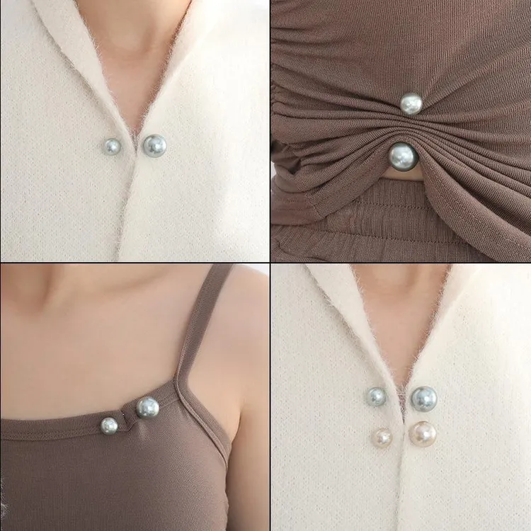 珍珠收领神器防走光胸针别针衣服裙子裤子收腰插针衣领口固定扣针