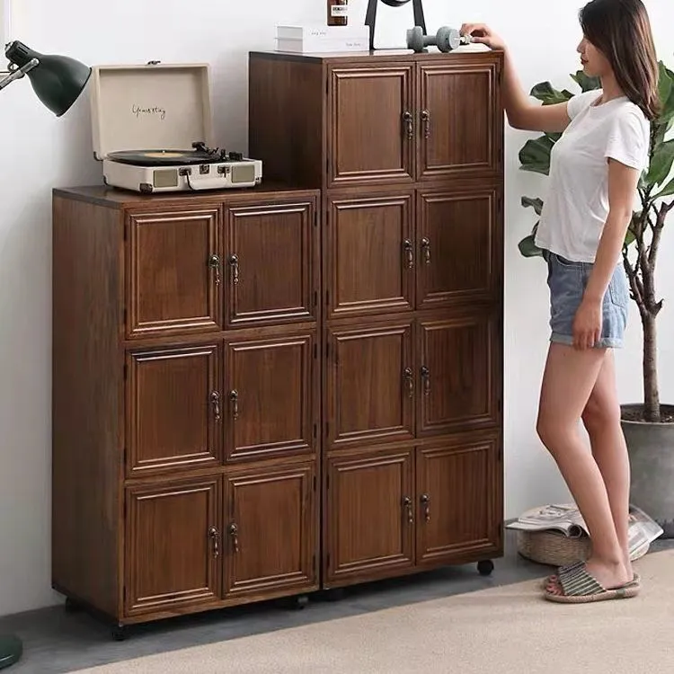 [五一抢先享].实木收纳柜卧室玩具衣物收纳柜开门式储物柜简易衣