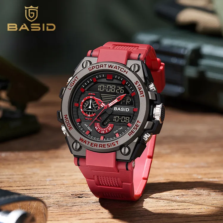 黑武士手表男士多功能户外运动防水夜光电子手表潮流百搭男黑科技