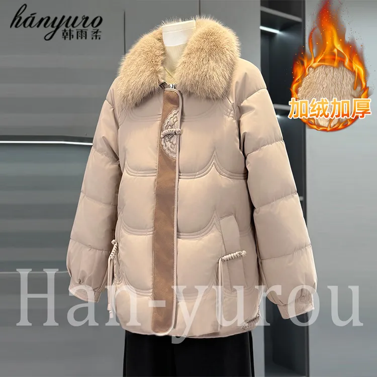 新中式妈妈冬装外套中老年人女款棉袄秋冬加绒加厚新款洋气棉衣服