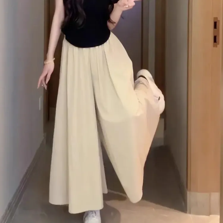 今天超爆山本裙裤女2025春夏垂坠感a字半身裙裤慵懒阔腿裤休闲裤