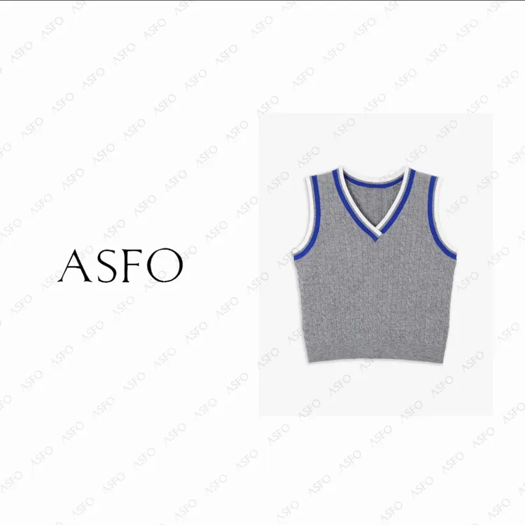 【AS开学季】铭顺25新复古英伦防缩羊毛绞花针织背心AS25QBX03788