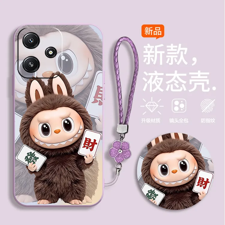 适用oppoA3i手机壳PKL110发财拉布布镜头全包液态硅胶创意软壳潮
