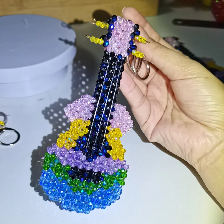 大吉他 手工串珠成品晶晶卡4 新疆西藏不包邮