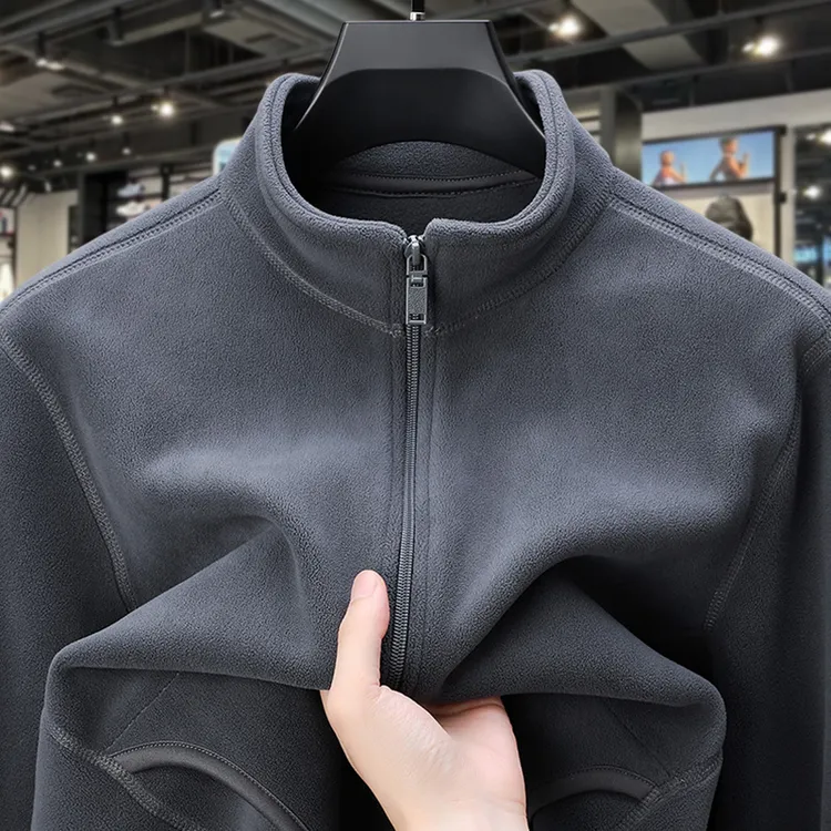 【奥莱撤柜/限购2单】高档抓绒衣男士秋冬季高端休闲摇粒绒开衫外套