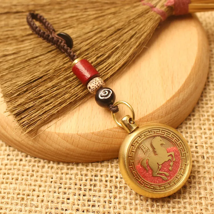 2026十二生肖汽车钥匙扣挂件挂饰创意红色转转小礼品男女挂饰