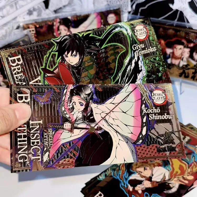 【仙蒂】鬼灭之刃九柱酷炫金钞二次元动漫卡通卡片驾车个人用品