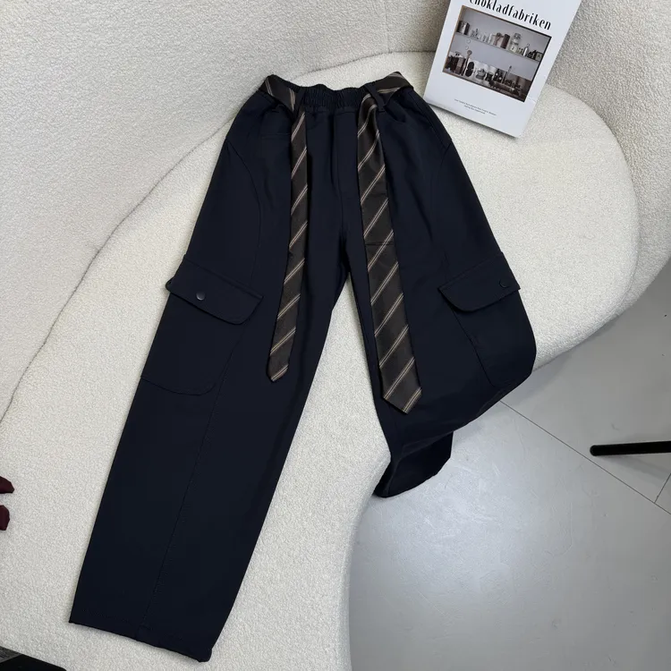 【2025秋款新品】青少年时尚韩版洋气百搭工装休闲裤H3096