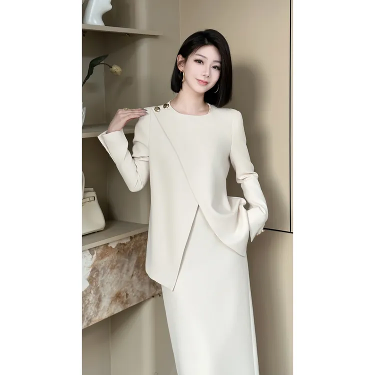 【高知套装】秋季新款气质套装高智感轻奢女神范修身显瘦女装两件套