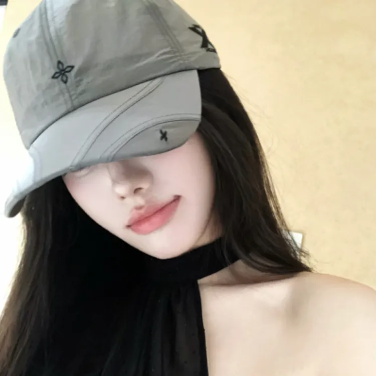 ssst韩感潮流速干棒球帽男女同款户外轻薄遮阳十字花刺绣鸭舌帽子