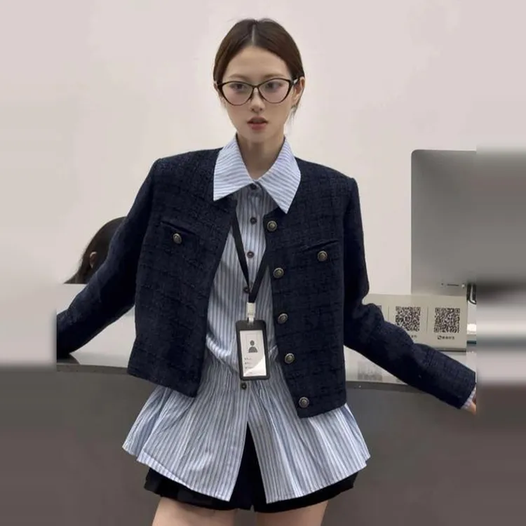 小香风独特百搭夹克外套女春秋季2025新款早秋韩系高级感短款上衣