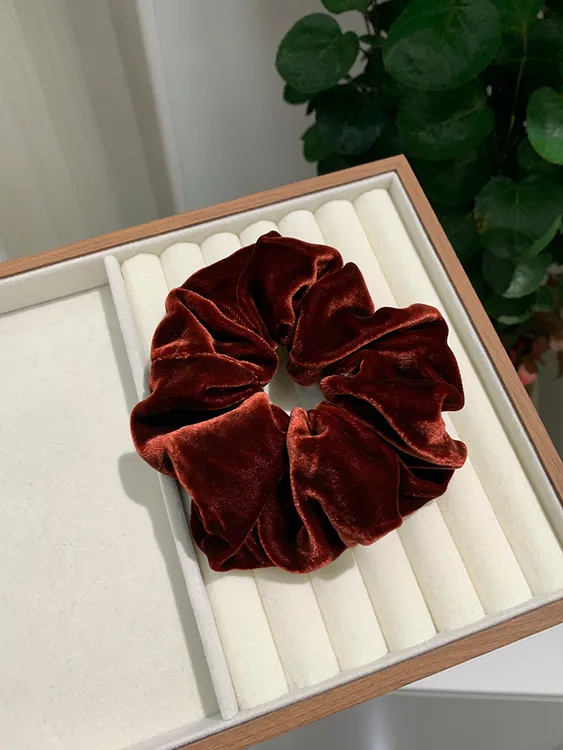 【真丝发圈头绳】100%桑蚕丝四季新中式大肠圈简约手工真丝发饰