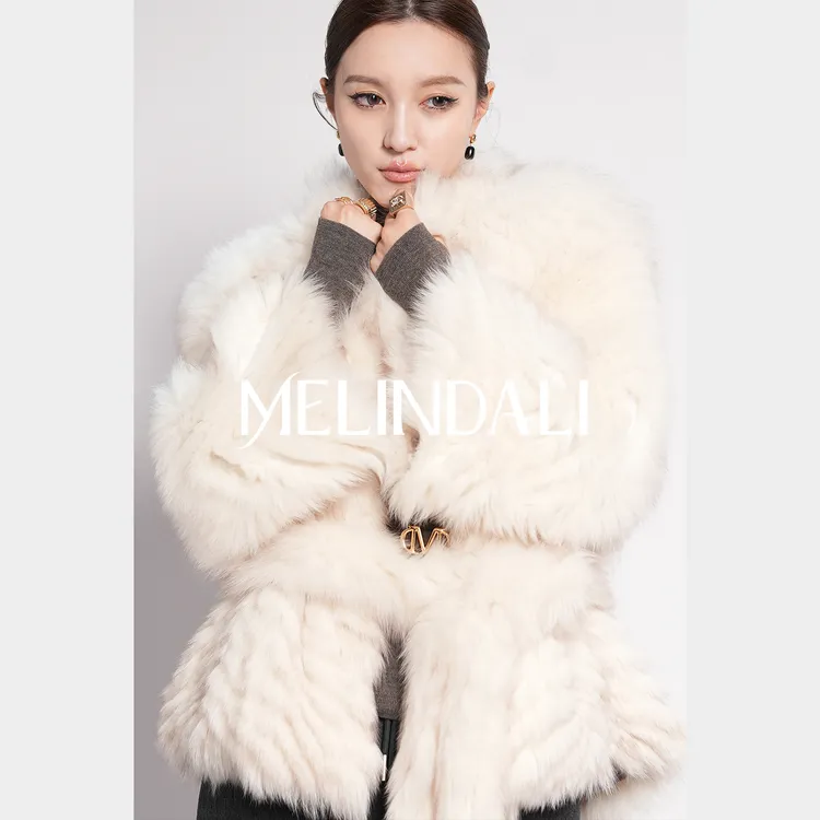 Melinda Li【雪绒狐】黑标芬兰进口sagafurs狐狸毛宾霸里皮草外套