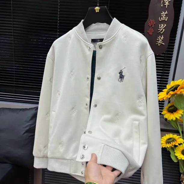 欧货轻奢男士秋季双层拼色夹克合体型秋季收口袖9188