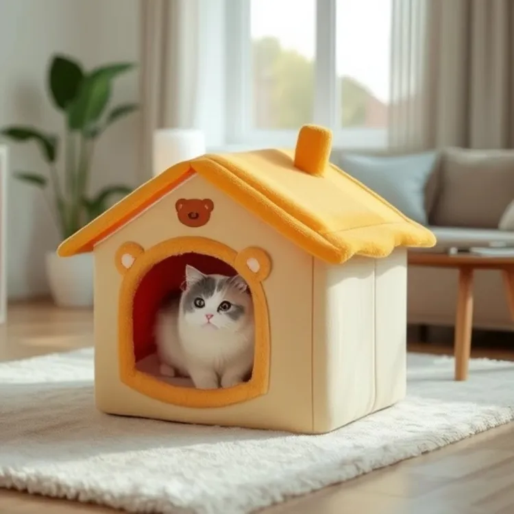 猫狗房子窝冬天保暖小型犬猫狗四季通用可拆洗狗屋猫窝床宠物用品