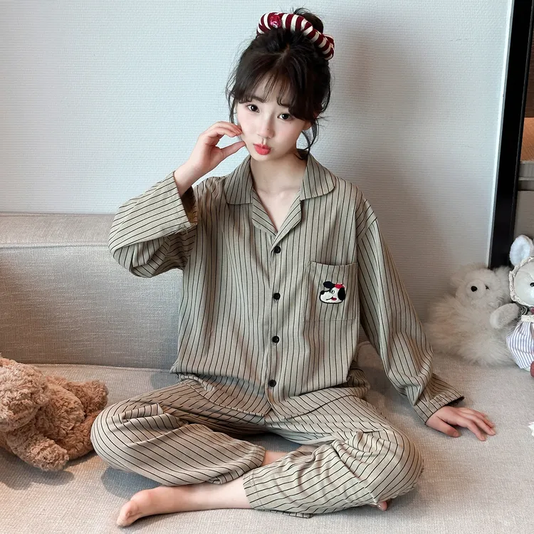 儿童睡衣春秋纯棉2025新款女大童长袖秋装家居服秋季全棉公主套装