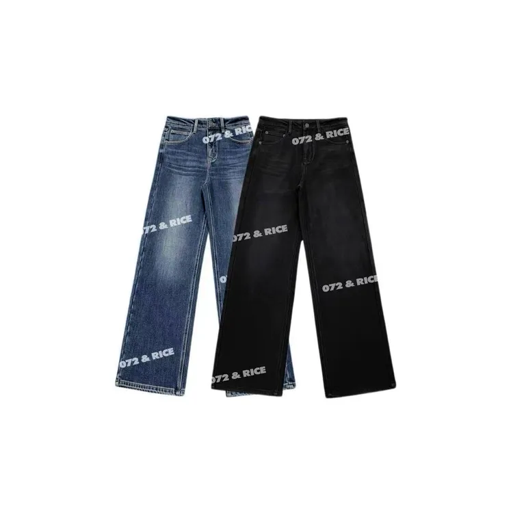 072 & RICE【美颜裤】秋冬微弹加厚一体植绒直筒拖地裤 FK8109