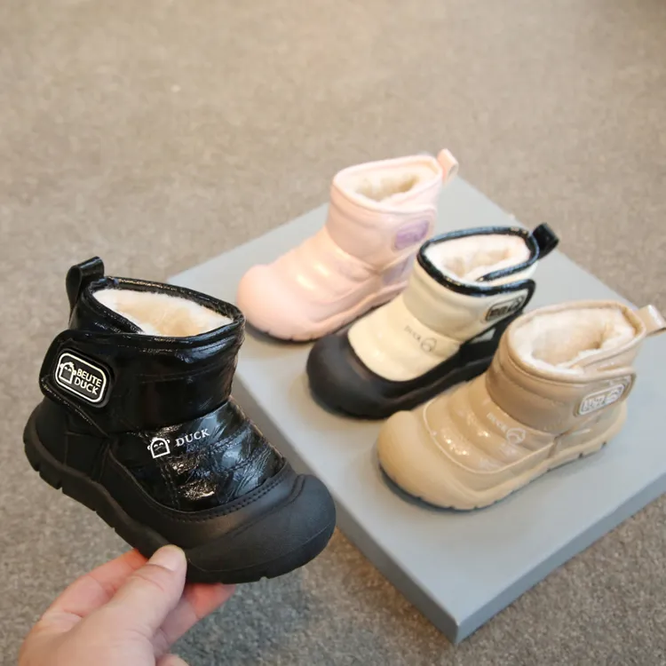 BEUTE DUCK儿童超厚雪地靴软底男孩东北女童厚底登山男童冬季户外