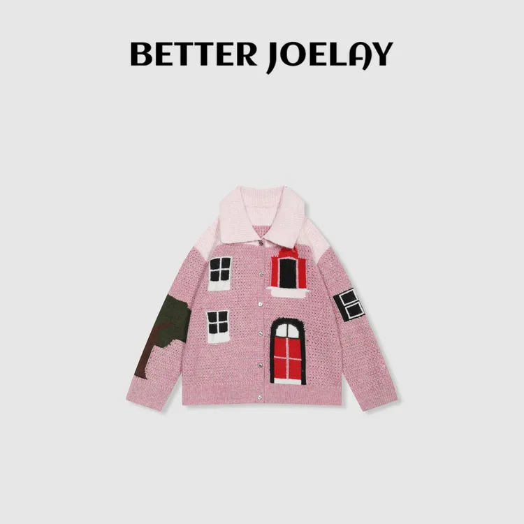 BETTER JOELAY-【纯真未愈】时尚针织开衫毛衣慵懒风LL6563