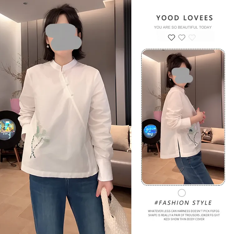 新中式衬衫女2025春秋新款爆款超好看独特漂亮显瘦设计感小衫衬衣