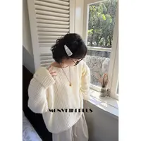 MoNvKiKiPlus2「心花开」大码微胖星光闪闪140胸围加厚毛衣#B219