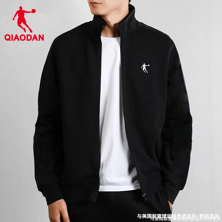 乔丹男装2025秋季外套新款开衫立领长袖针织宽松休闲运动上衣男款