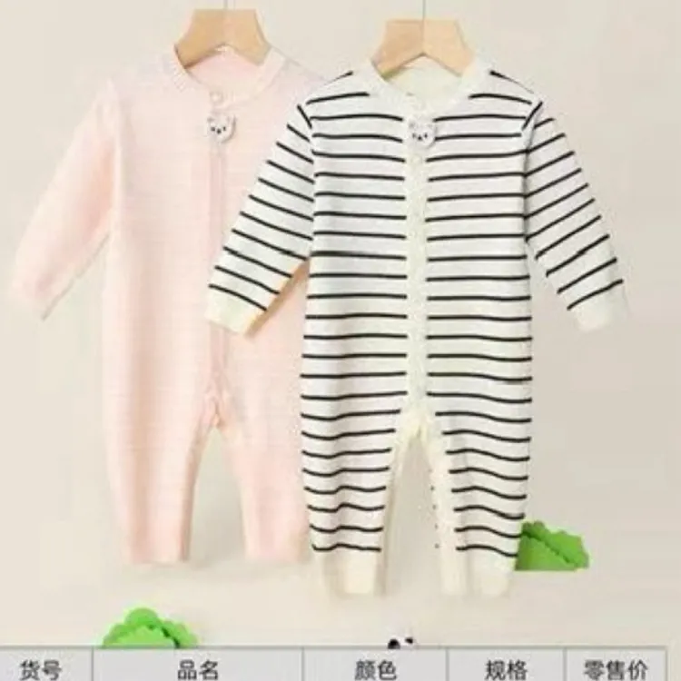 长袖春秋长爬天丝弹力婴儿哈衣连体衣爬爬服国潮新风