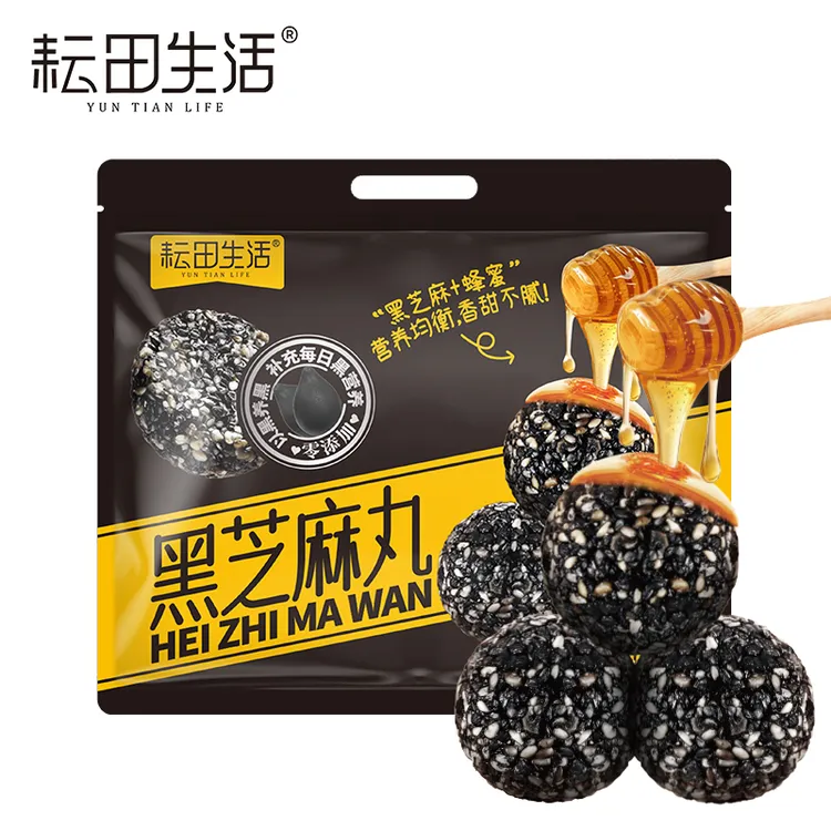 耘田生活蜂蜜黑芝麻丸408g浓郁醇香独立包装追剧解馋零食