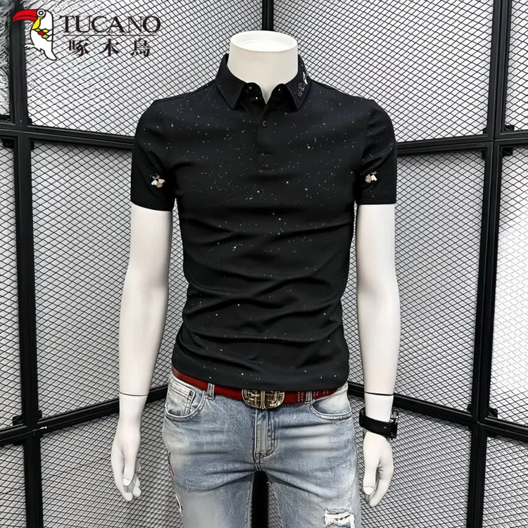 TUCANO/啄木鳥夏季翻领POLO衫男士刺绣短袖时尚帅气翻领T恤潮牌