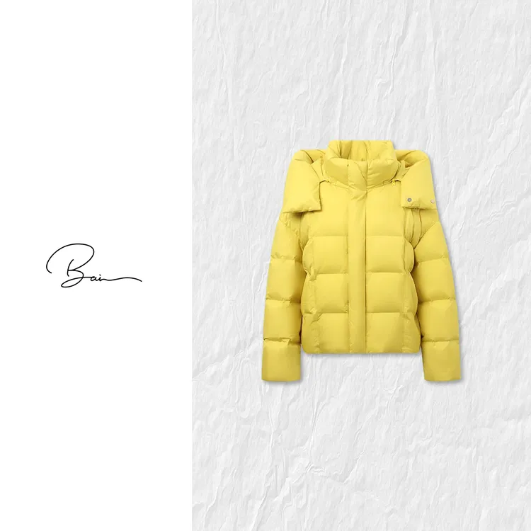 TXB “轻盈暖冬”哑光雾面95白鹅绒面包龟背连帽保暖XB-8010