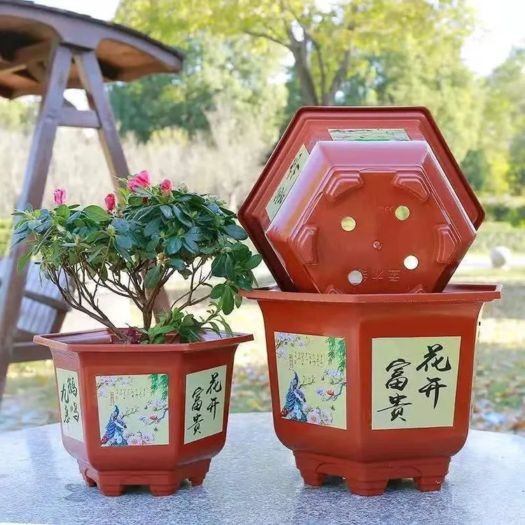 仿陶瓷塑料特大加厚果树大花盆加厚花盆送托盘大花盆批发2024