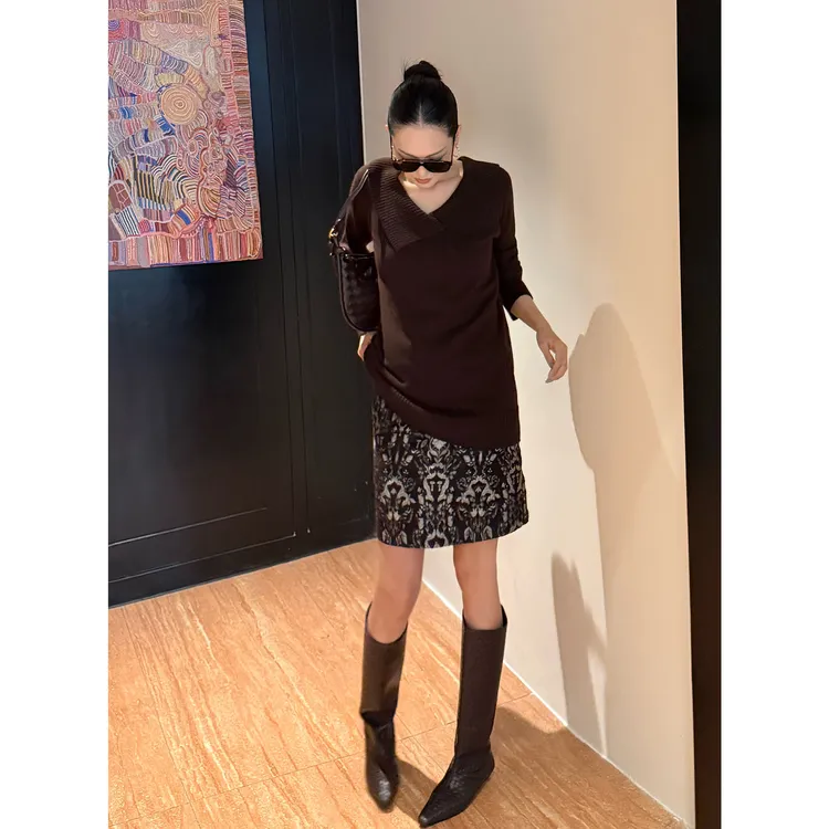 紫紫  暖冬文雅毛衣   琥珀流光风时尚毛衣ZD11SMHJ358