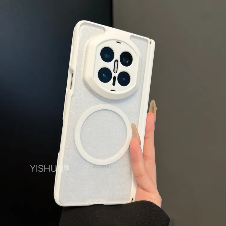 适用华为MateX7手机壳新款折叠屏半透磨砂肤感磁吸双中轴matex6典