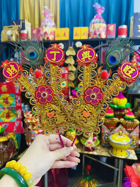 潮汕手工金花饰品桌面摆件