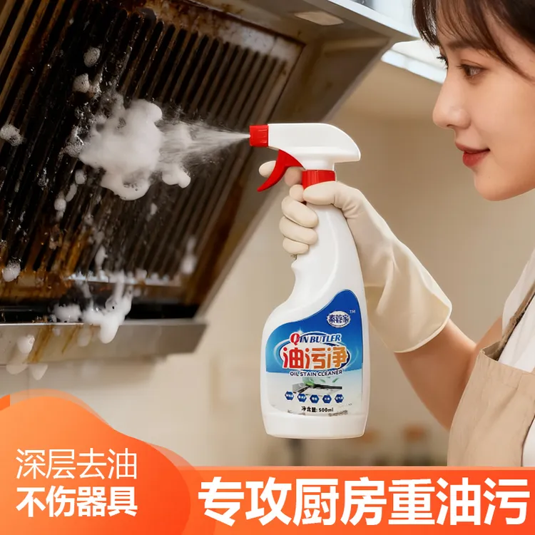 秦管家油污净泡沫型厨房抽油烟机强力清洁剂去重油污清洁剂神器
