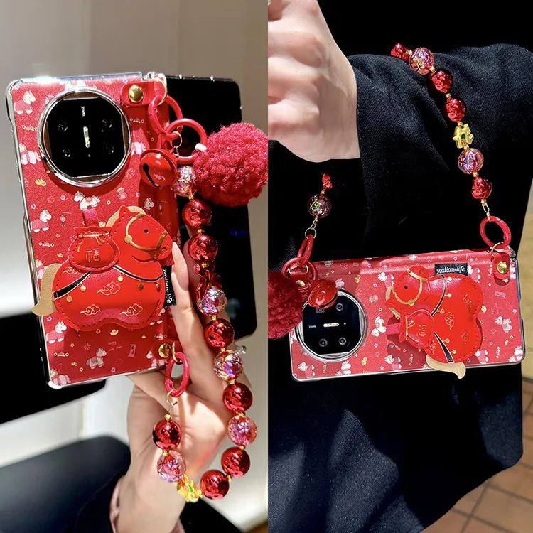 卡通支架适用华为matex7手机壳新款mateX5折叠屏中轴x6典藏版x3女