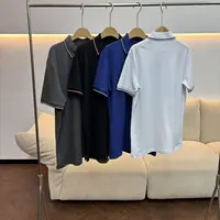 CSY4310 意大利客人订单 鹰拼边明线polo领T恤