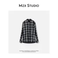 MZX 秋季纯棉撞色磨毛拼接长袖衬衫 SY10131-P