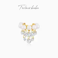 TWINS LULU 镀K金 轻奢小众高级感氛围感珠珠耳骨夹TSL3132