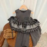 25134TZ马甲套装两件套鱼子酱品牌女童童装