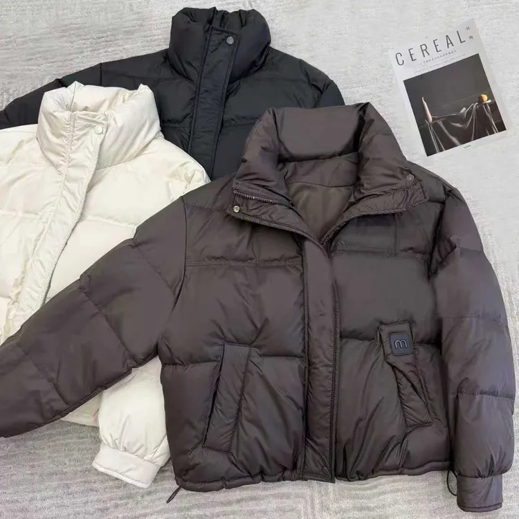 2025冬季新品时尚百搭羽绒设计感加绒保暖女士长袖外套上衣8276