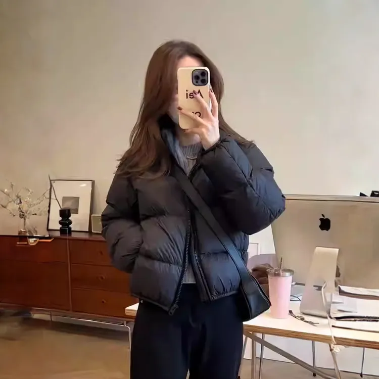 肯豆风短款棉服女2025新款冬季小个子加厚保暖棉袄百搭面包服外套