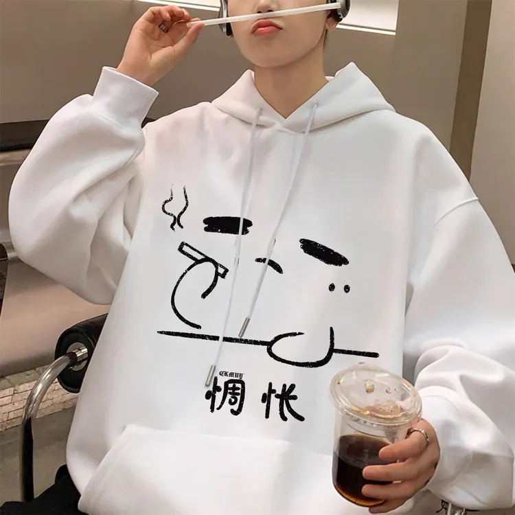 重磅加绒加厚连帽卫衣宽松双层帽小众嘻哈男女同款男装秋冬季长袖