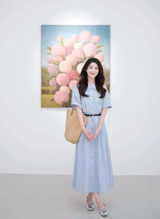 蓝色衬衫连衣裙子女夏季2025新款夏日绝美巨好看长裙今年流行漂亮