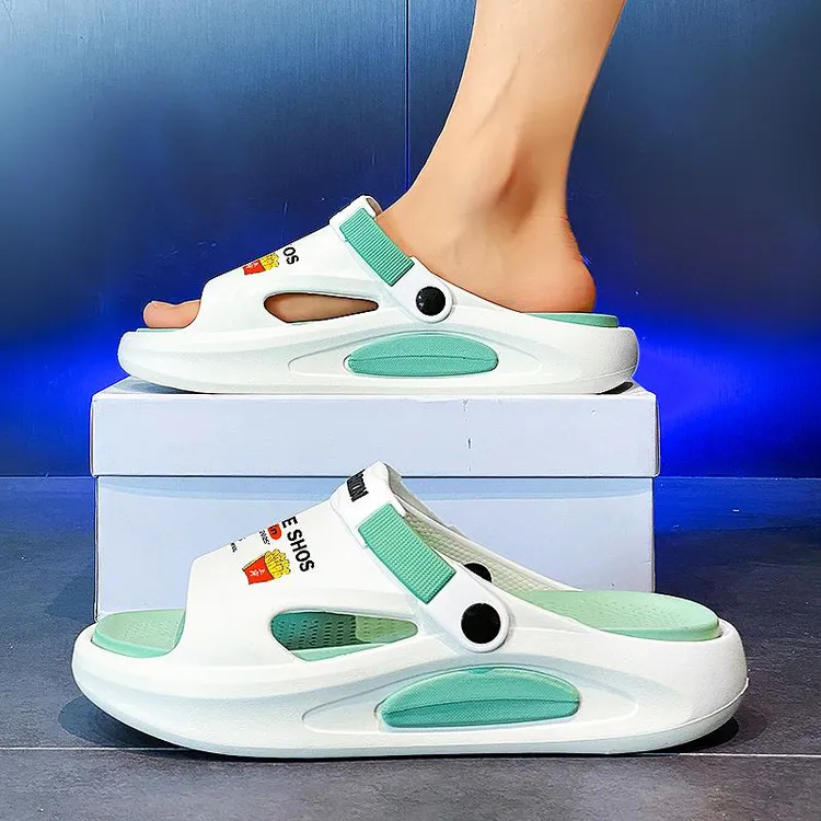 凉鞋男夏季外穿防滑防臭运动开车软底不累脚户外两用沙滩学生拖鞋