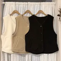 DOB｜韩单 2025年冬季新品女士清新时尚休闲小熊刺绣马甲